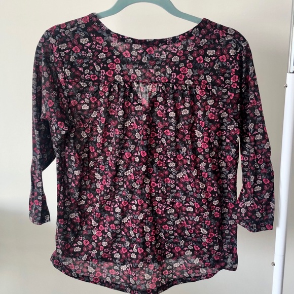 H&M floral print 3/4 sleeve blouse - Picture 4 of 7